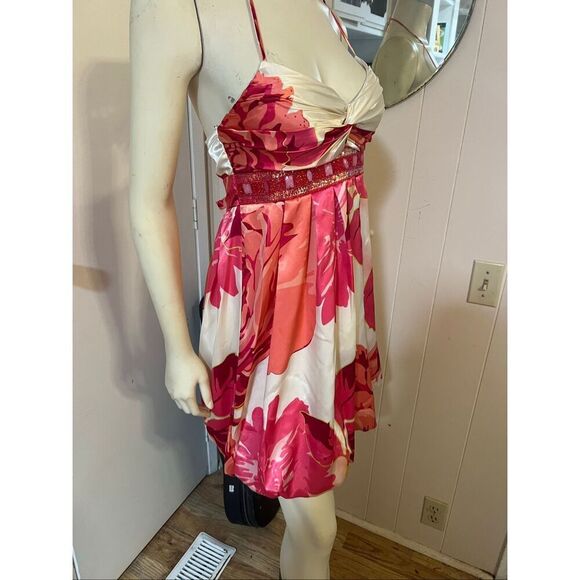 NWT Davids Bridal Short Charmuse beaded dress flaw 4 - Picture 10 of 11